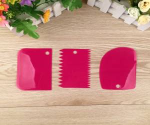 Набор шпателей  3 шт 12х8 см цвет микс