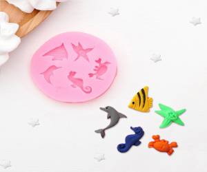 Силиконовый молд «Морские обитатели»