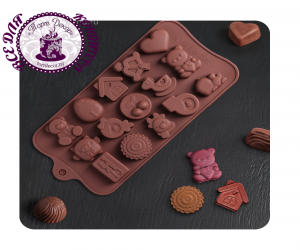 Форма Счастье есть 21×11 см, 15 ячеек