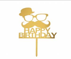 Топпер пластик Happy Birthday