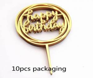 Топпер пластик Happy Birthday
