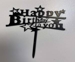 Топпер пластик Happy Birthday