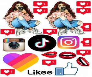 Вафельная картинка Like