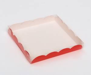 Коробка для печенья, красная 15*15*3