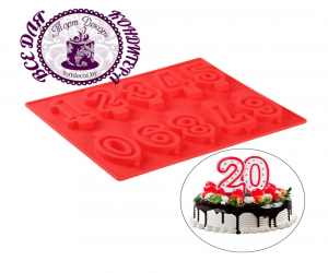 Форма силиконовая Цифры 26×21 см, 10 ячеек