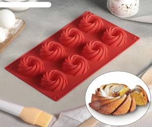 Форма силиконовая Вихрь  8 ячеек