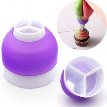 Kitchen-Baking-Tool-Tricolor-Decorating-Converter-3-Hole-Color-Cream-Bags-Coupling-Bakeware-Russian-Icing-Piping