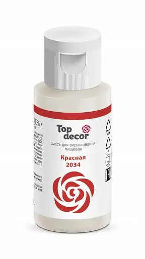 Краситель TopDecor водорастворимый / 30г / красный
