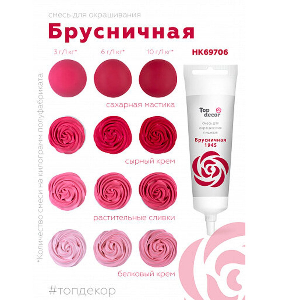 Гелевый краситель Топ Продукт "Брусничный"