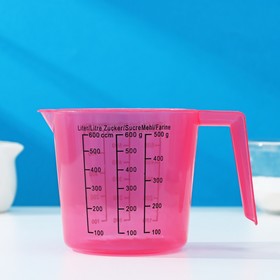Кружка мерная для сыпучих и жидких продуктов 600 мл