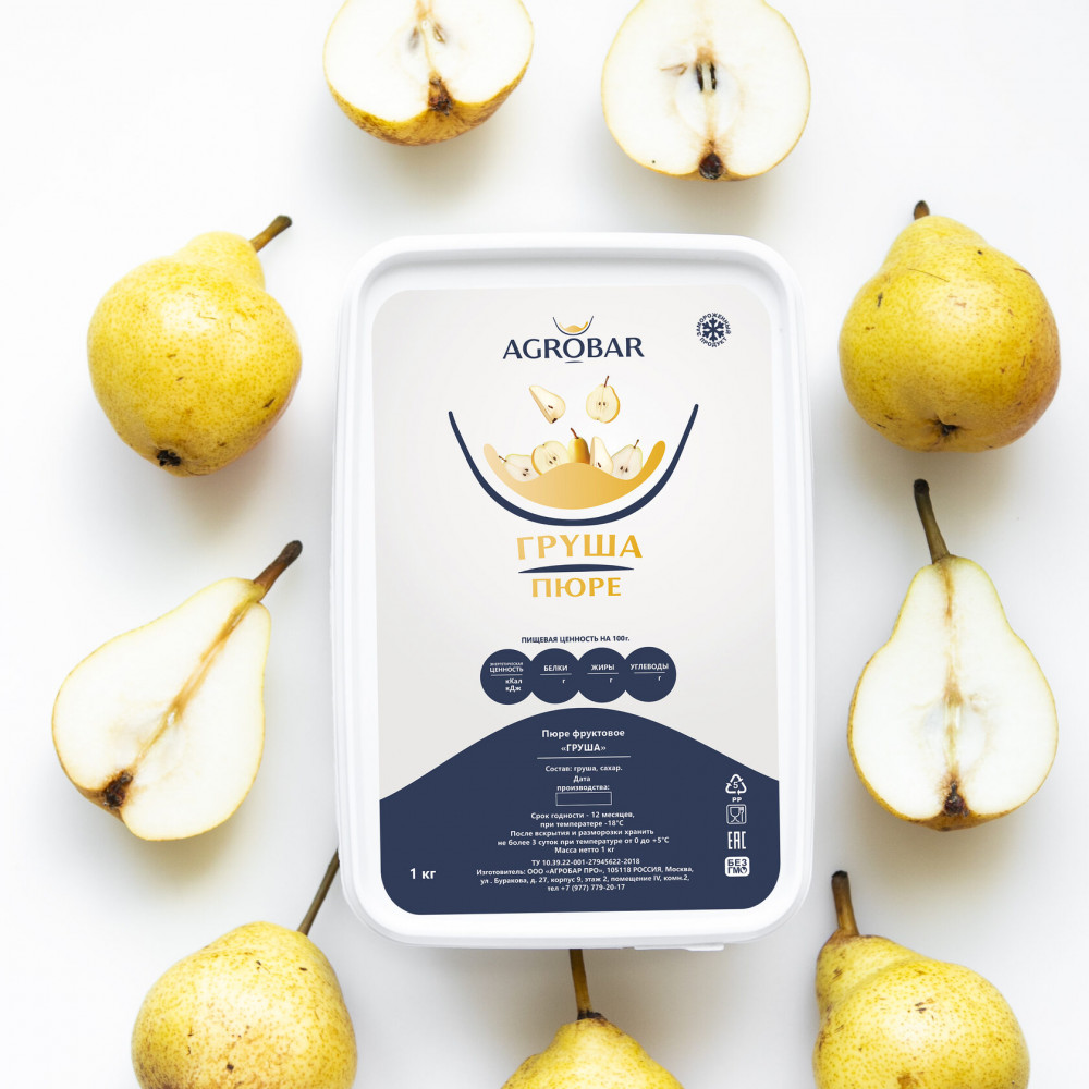 Пюре замороженное Agrobar Груша 250 г