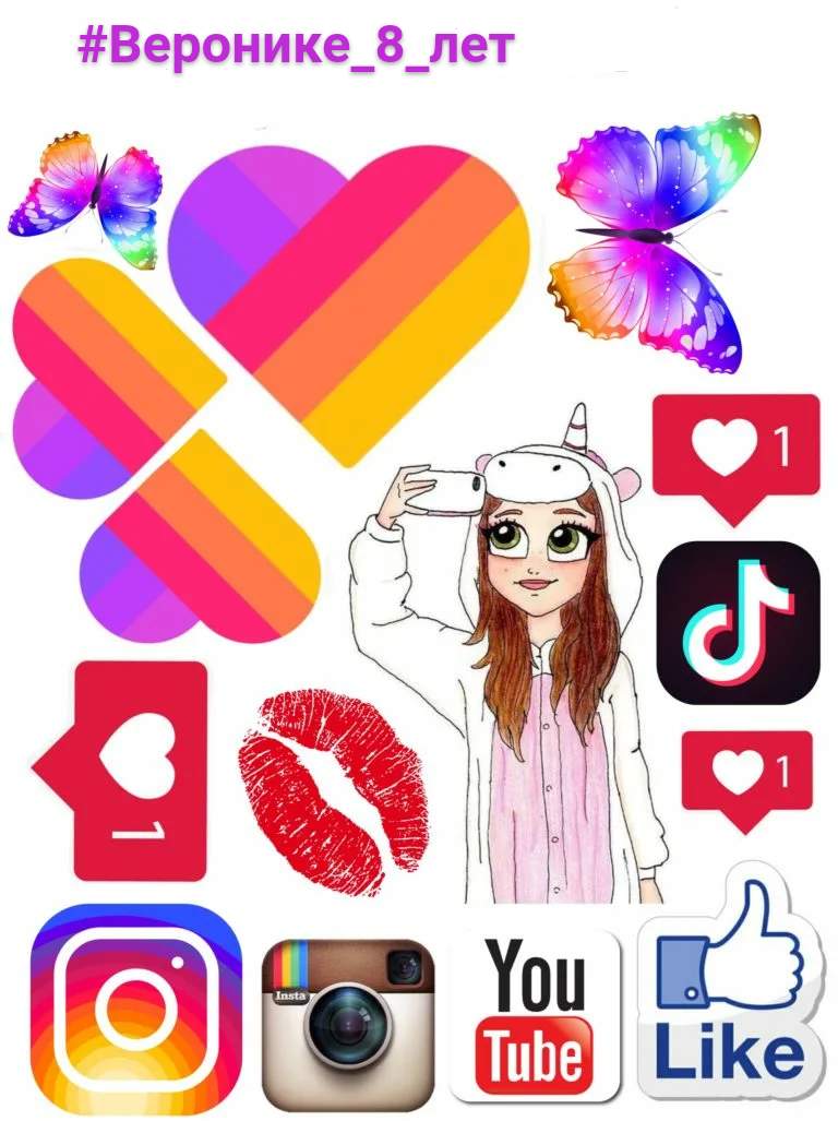 Вафельная картинка Like