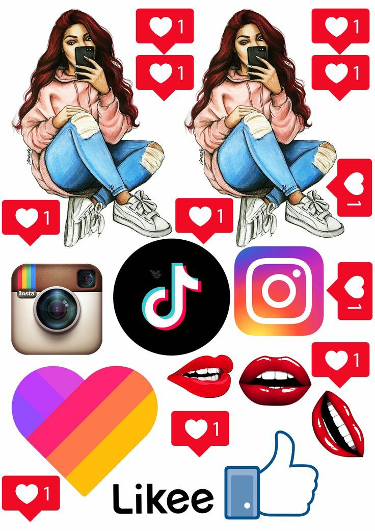 Вафельная картинка Like